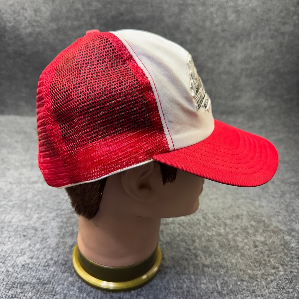 Vintage Floating McDonalds Trucker Hat Mens OSFA Red Snapback St Louis Riverboat